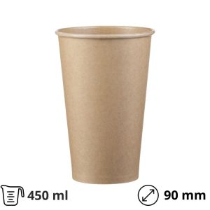 Čaša papirnata 1-sl 450 ml d=90 mm crna SUP 50 kom