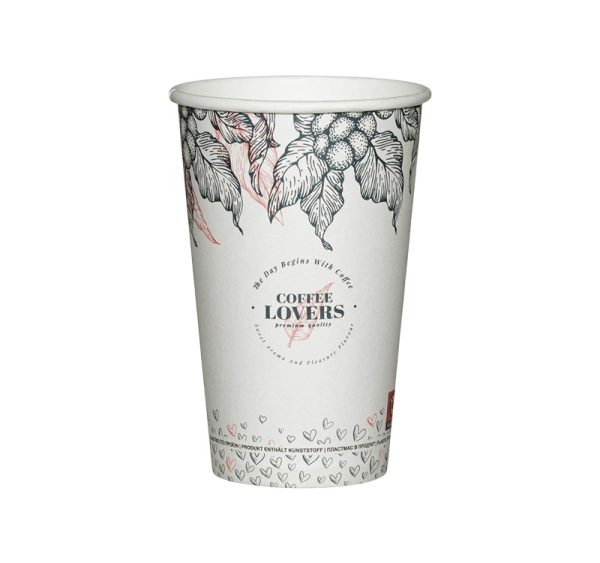 Čaša papirnata 1-sl 450 ml d=90 mm Coffee Lovers SUP 50 kom