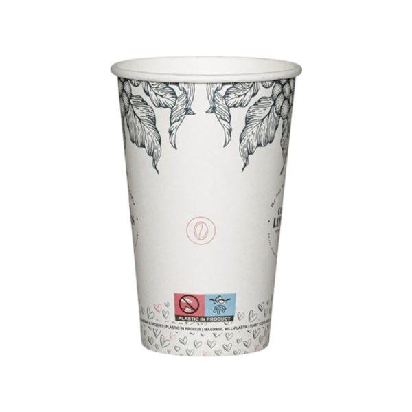 Čaša papirnata 1-sl 450 ml d=90 mm Coffee Lovers SUP 50 kom