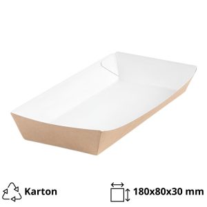 Kartonske posude za pomfrit 430 ml 180х80х30 mm kraft