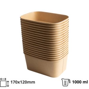 Papirnata posuda 1000 m 170х120 mm kraft [300 kom/pak]