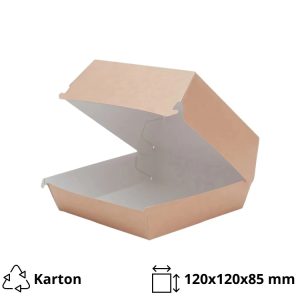 Kutija za hamburger 120х120х85 mm, kraft 50 kom