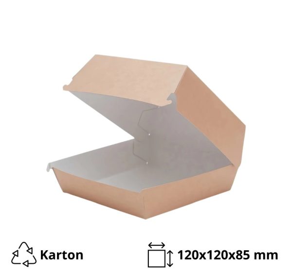 Kutija za hamburger 120х120х85 mm, kraft 50 kom