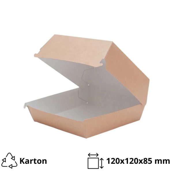 Kutija za hamburger 120х120х85 mm, kraft 50 kom