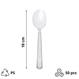 Plastična kašika transparentna 50 kom