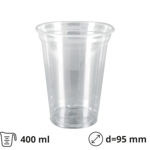 Čaša rPET 400 ml d=95 mm 100 kom