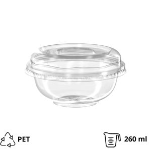 Čaša za desert PET 260 ml d=118 mm h=45 mm 50 kom