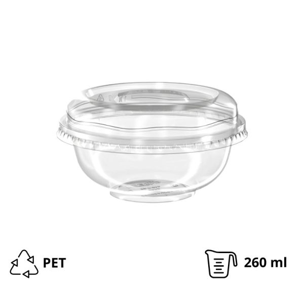 Čaša za desert PET 260 ml d=118 mm h=45 mm 50 kom