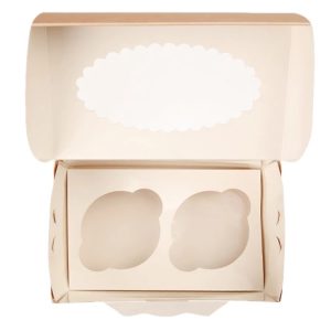 Pakovanje za muffine  sa prozorom ECO MUF 2 100x160x100 mm kraft 25 kos/pak