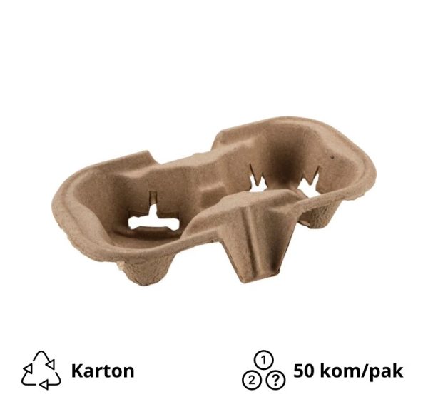 Držač za 2 čaše kraft 50 kom