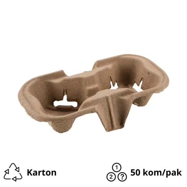 Držač za 2 čaše kraft 50 kom