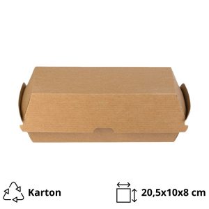 Kutija za fast food BIO 205х100х80 mm kraft 100 kom