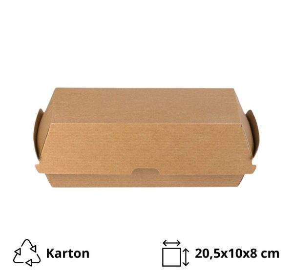 Kutija za fast food BIO 205х100х80 mm kraft 100 kom