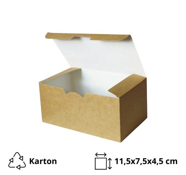 Kutija za poneti TAKE AWAY 115x75x45 mm kraft 50 kom