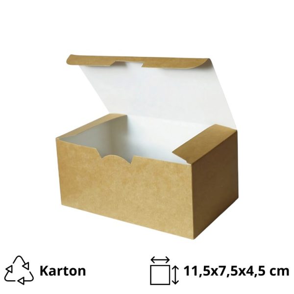 Kutija za poneti TAKE AWAY 115x75x45 mm kraft 50 kom