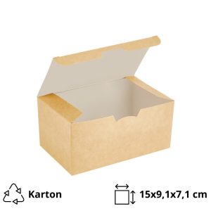 Kutija za poneti 150х91х71 mm kraft 50 kom