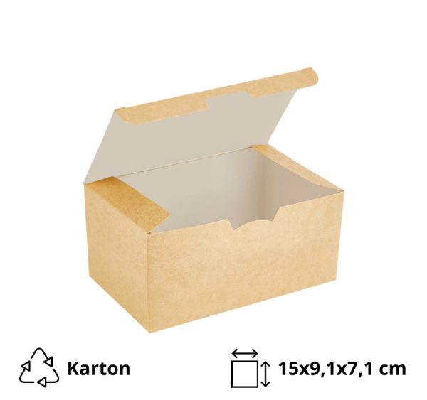 Kutija za poneti 150х91х71 mm kraft 50 kom