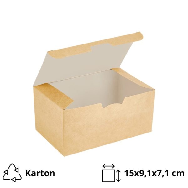 Kutija za poneti 150х91х71 mm kraft 50 kom