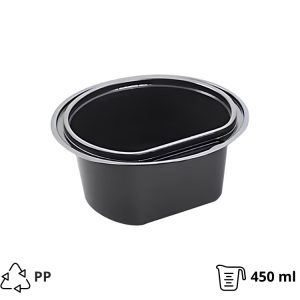 Posuda za supu PP 450 ml d=138 mm h=66 mm crna [50 kom/pak]