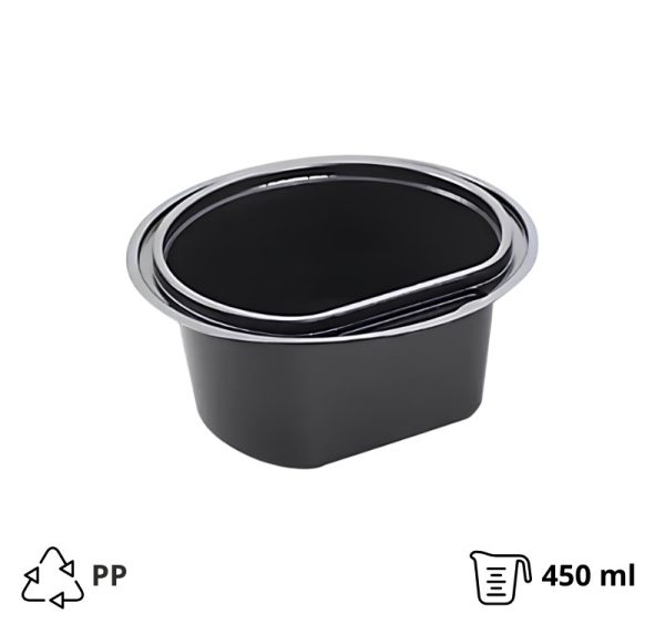 Posuda za supu PP 450 ml d=138 mm h=66 mm crna [50 kom/pak]