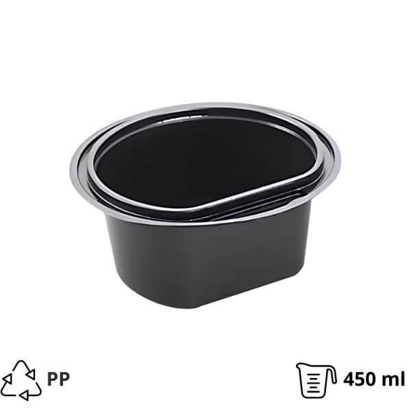 Posuda za supu PP 450 ml d=138 mm h=66 mm crna [50 kom/pak]