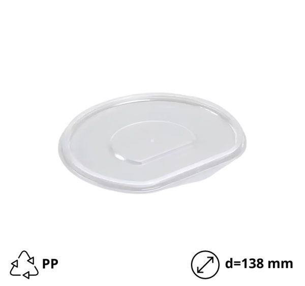 Poklopac РР za posudu 450 ml d=138 mm transparentan [50 kom/pak]