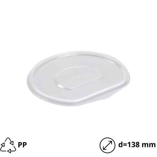 Poklopac РР za posudu 450 ml d=138 mm transparentan [50 kom/pak]