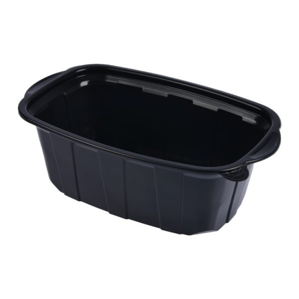 Posuda PP za toplu hranu 220х138х76 mm 1000 ml crna [50 kom/pak]