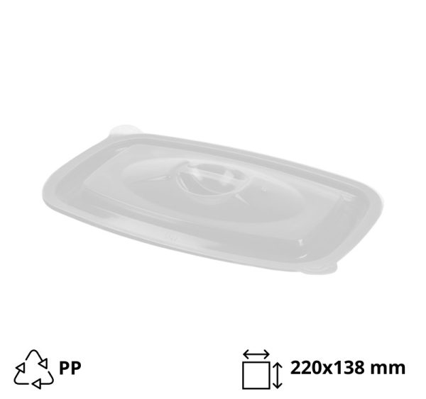 Poklopac РР 220х138 mm za posudu 500/750/1000 ml transparentan [50 kom/pak]