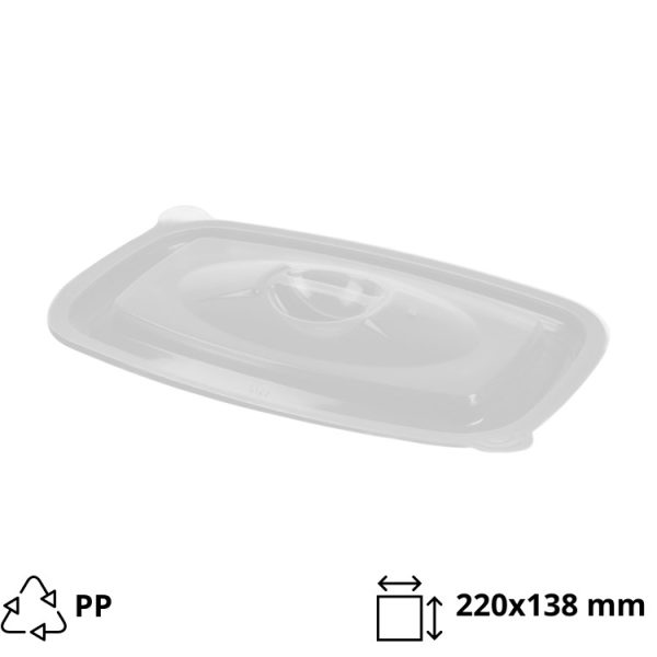 Poklopac РР 220х138 mm za posudu 500/750/1000 ml transparentan [50 kom/pak]