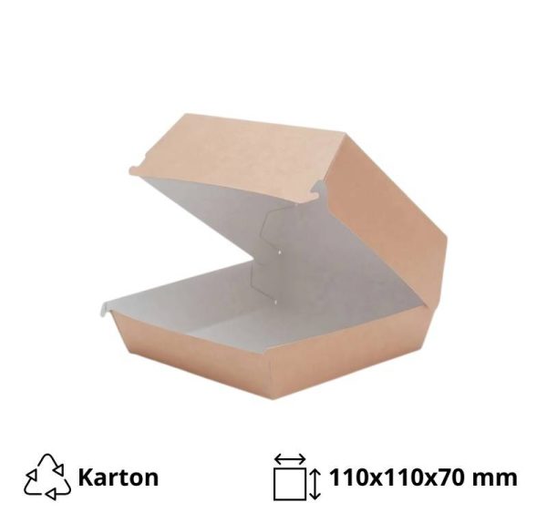 Kutija za hamburger 110х110х70 mm, kraft 50 kom