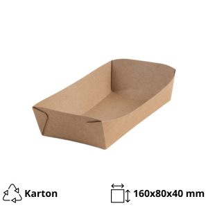 Kartonska kutija za pomfrit 510 ml 160х80х40 mm kraft/kraft [600 kom/pak]