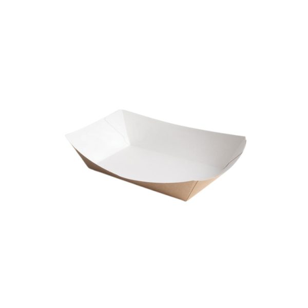 Kartonskа kutija za pomfrit 135х85х50 mm kraft/bela [550 kom/pak]