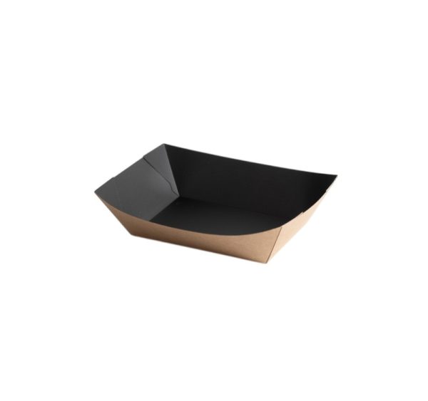 Kartonskа kutija za pomfrit 135х85х50 mm kraft/crna [550 kom/pak]