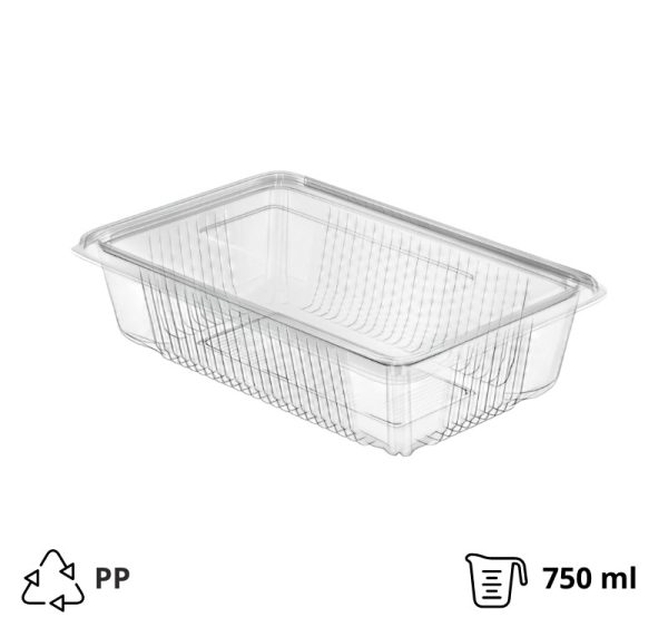 Posuda sa poklopcem PP 750 ml 190×125×53 mm [100 kom/pak]