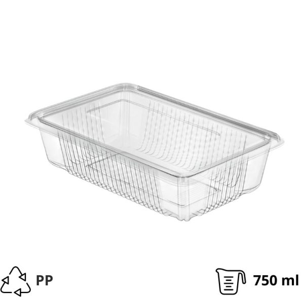 Posuda sa poklopcem PP 750 ml 190×125×53 mm [100 kom/pak]