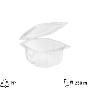 Posuda sa poklopcem PP 250 ml 120×144×45 mm [100 kom/pak]