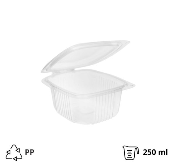 Posuda sa poklopcem PP 250 ml 120×144×45 mm [100 kom/pak]