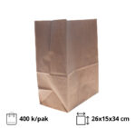 Papirna kesa 260x150x340 mm kraft [400 kom/pak]