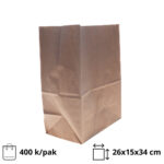 Papirna kesa 260x150x340 mm kraft [400 kom/pak]