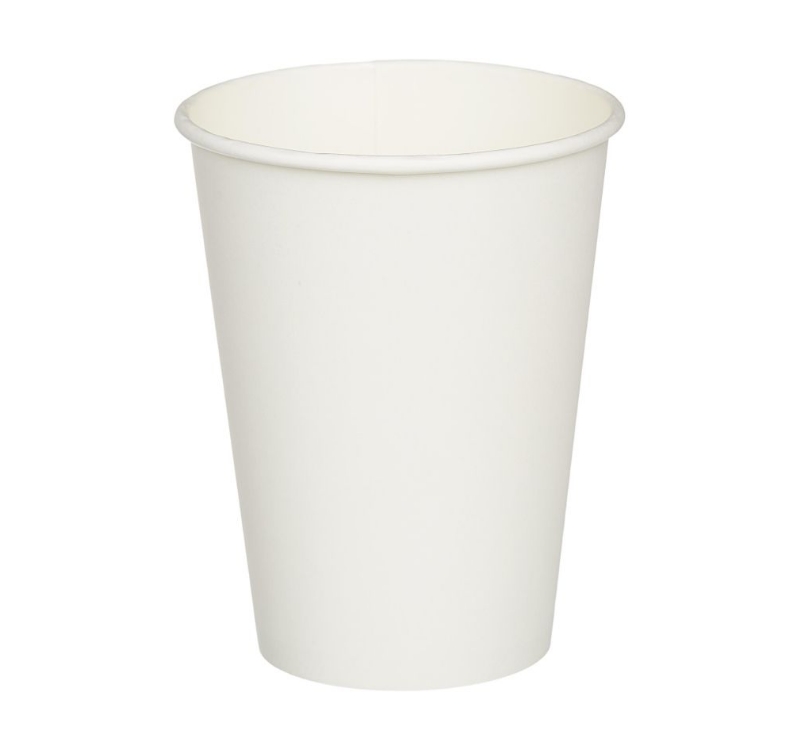 Čaša papirnata 1-sl 350 ml d=90 mm bela 50 kom