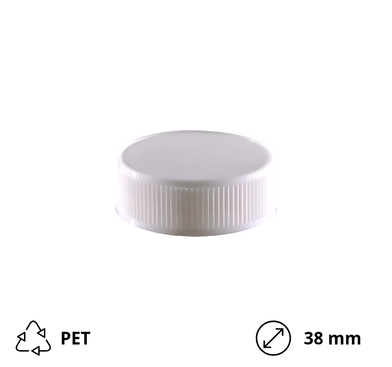 Čepovi za flaše PET d=38 mm beli [200 kom/pak]