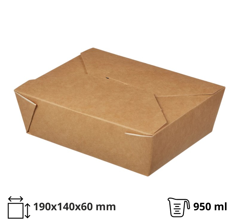 Kartonska kutija 1200 ml 190x140x60 mm kraft 200 kom