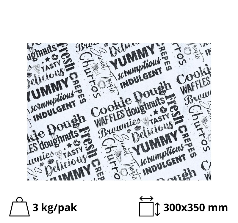 Omot za hamburger novinski 30×35 1000 kom