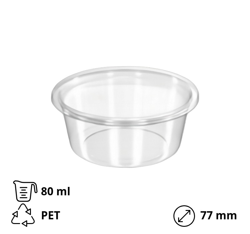 Posuda za sos sa poklopcem 80 ml 1000 kom
