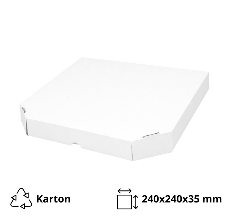 Kutija za picu 240×240х35 mm bel/kraft [50 kom/pak]