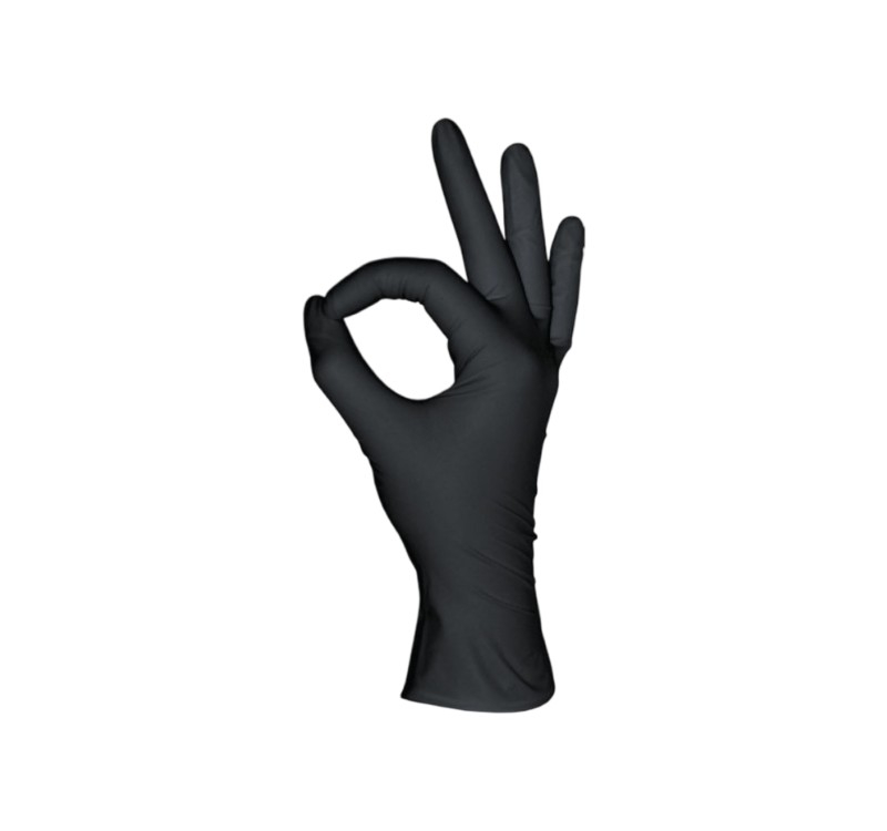Rukavice nitril crne M 100 kom/pak
