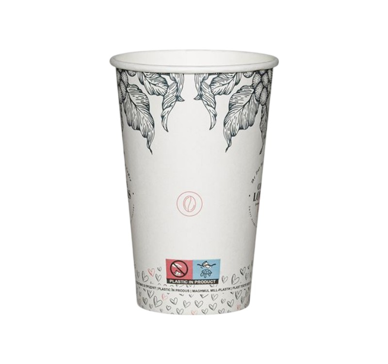 Čaša papirnata 1-sl 450 ml d=90 mm Coffee Lovers SUP 50 kom
