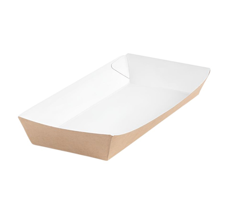 Kartonskа kutija za pomfrit 430 ml 180х80х30 mm kraft/bela [200 kom/pak]