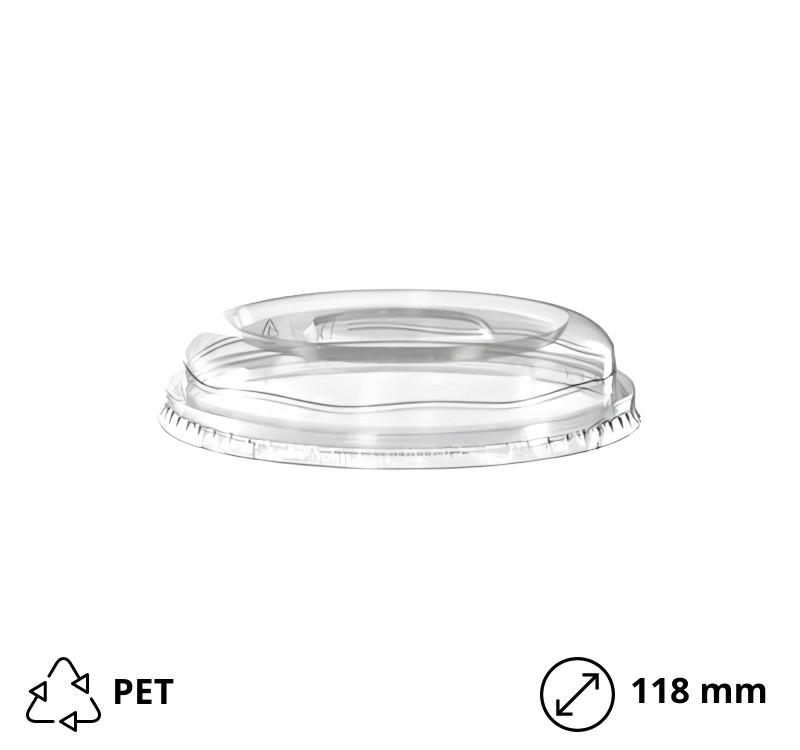 Čaša za desert PET sa poklopcem 260 ml d=118 mm h=45 mm, 50 kom (komplet)